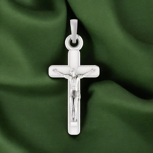 Sterling Silver Jesus Christ Medallion Pendant Modern Christ Pendant 925 Sterling Silver