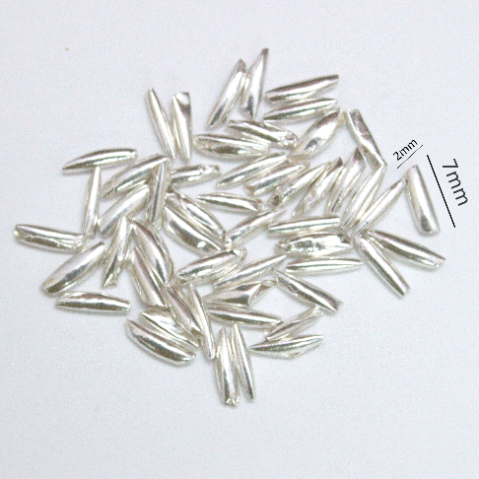 Silver (98% purity) Holy and sacred Rice 51 Pieces for Pooja and Gift, Pure Silver Chawal for temple and worship