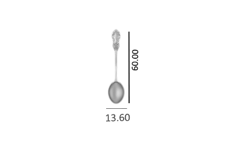 Sterling Silver (92.5% purity) Designer spoon, Pure Silver spoon for temple and worship