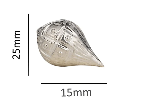 Silver (98% purity) Holy and sacred Coconut for Pooja and Gift, Pure Silver Nariyal for temple and worship