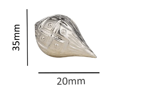 Silver (98% purity) Holy and sacred Coconut for Pooja and Gift, Pure Silver Nariyal for temple and worship