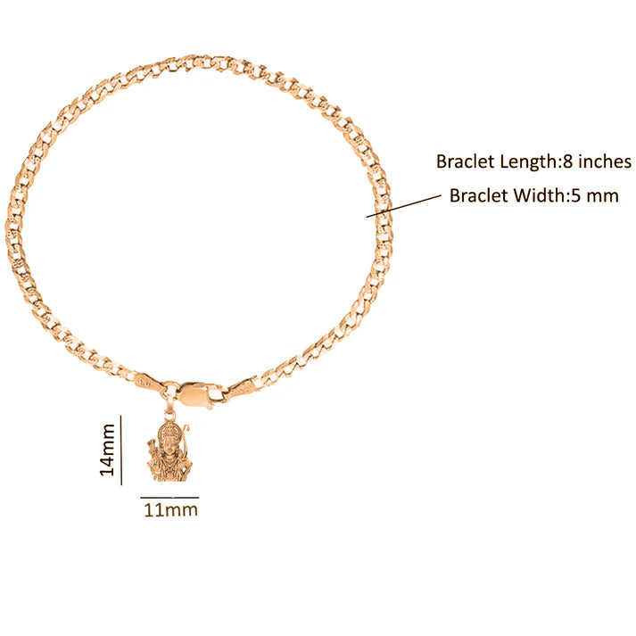 22KT gold plated 92.5% pure Sterling Silver Curb Designer Bracelet with Charm Ram for Men & Boys