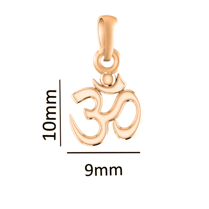 22 CT Gold Plated Silver (92.5% purity) Spiritual OM Pendant for Kids & Woman