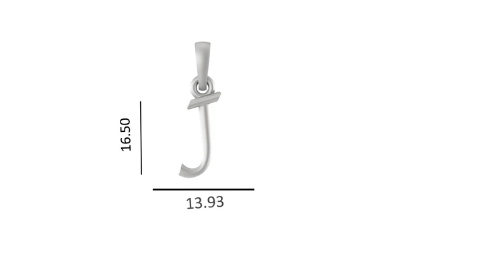 Sterling Silver (92.5% purity) precious Name pendant pure silver designer alphabet J locket