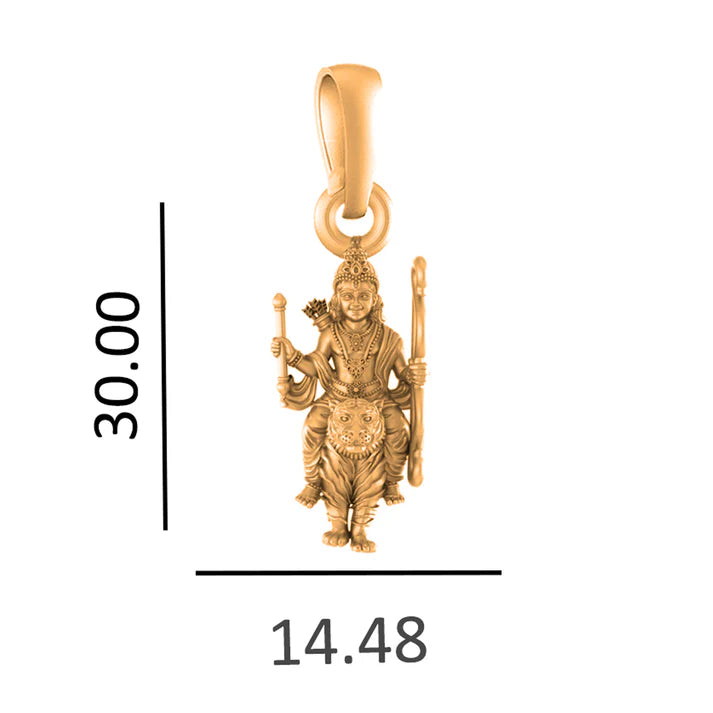 22 CT Gold Plated Silver (92.5% purity) God Ayappa Pendant (Big Size) for Men and Women