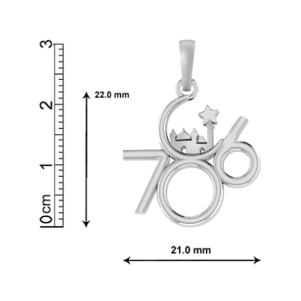 Sterling Silver 92.5% Purity Religious and Lucky 786 Pendant Pure Silver Locket for Men and Women