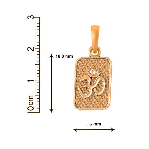 22 CT Gold Plated Silver (92.5% purity) Spiritual OM Pendant for Men and Women