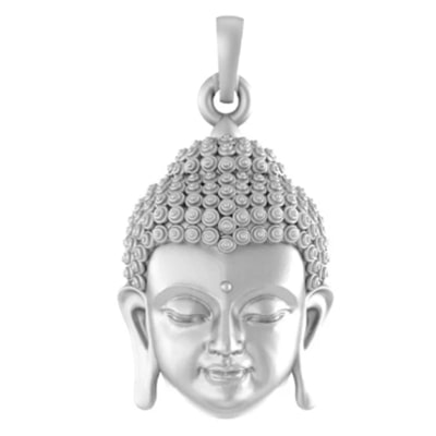 Sterling Silver (92.5% purity) Gautam Buddha Pendant Spiritual Necklace for Peace & Protection