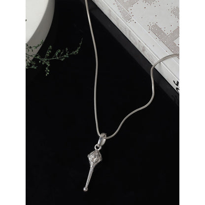 Hanuman’s Power in Silver Premium Gada Collection - 92.5% Pure Silver - God Hanuman Gada Pendant (Big size) - Symbol of Devotion: Hanuman's Sacred Gada