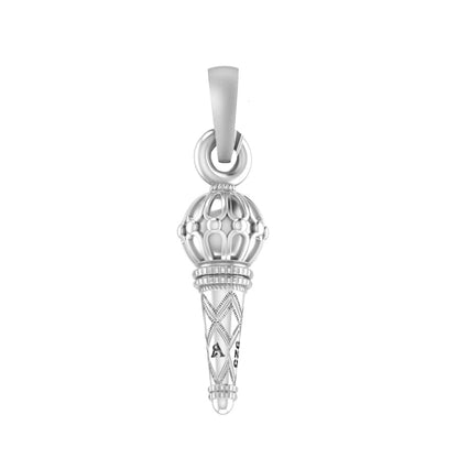 Sacred Symbol of Strength: Hanuman Gada Pendant - 92.5% Pure God Hanuman Gada Pendant (Big size) - Symbol of Devotion: Hanuman's Sacred Gada