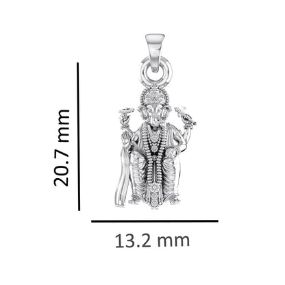 Vighnaharta Pendant : Embrace the Power of Ganesh (92.5% purity) God Ganesh Pendant for Men & Women Pure Silver Lord Ganapathy Locket for Good Health & Wealth