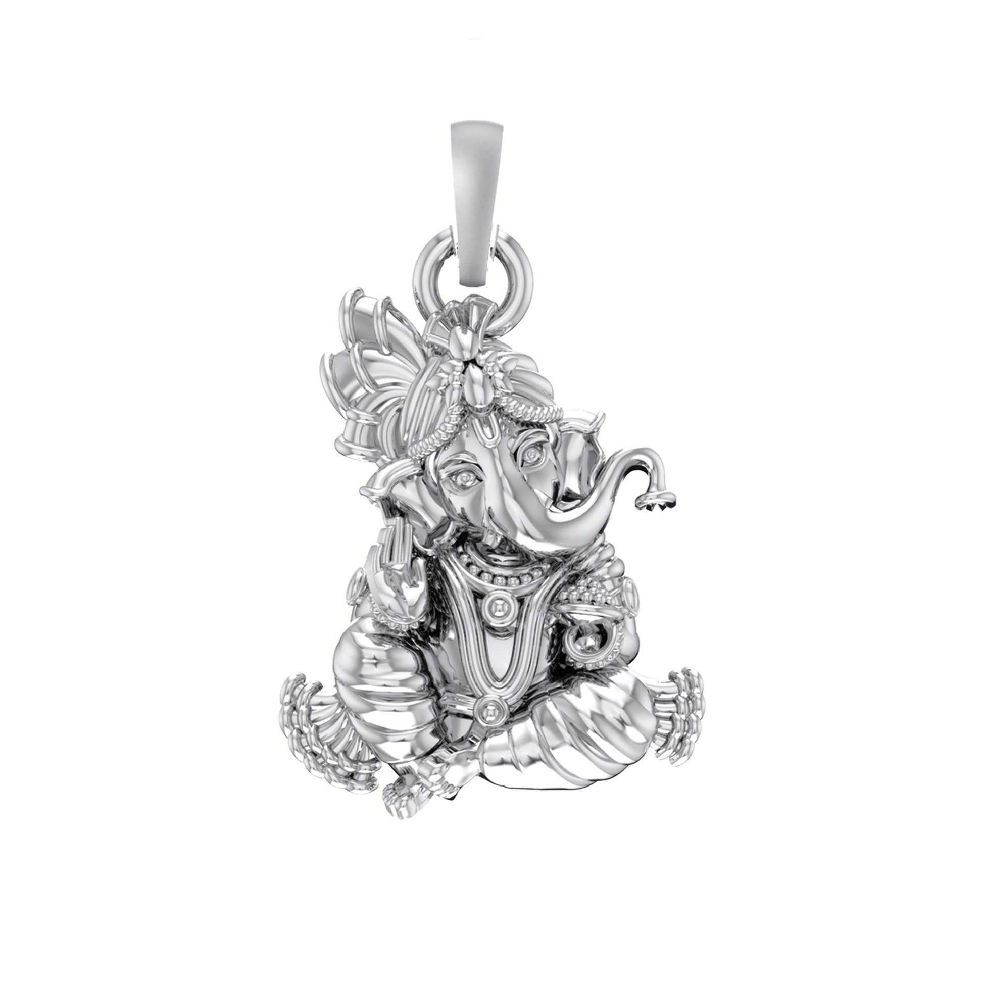 Sacred Style: Designer Ganesh Necklaces - 92.5% Pure God Ganesh Ganpati Pendant Locket For Kids and woman