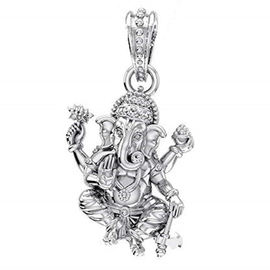 Ganesh Aashirwad Pendant A Symbol of Auspicious Beginnings 92.5% purity Silver God Ganesh Pendant for Men & Women Pure Silver Lord Ganapathy Locket for Good Health & Wealth