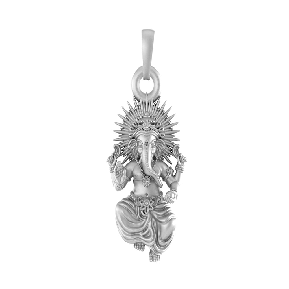 Aashirwad by Ganesh: Sacred Pendant of Prosperity (92.5% purity) God Ganesh Pendant for Men & Women Pure Silver Lord Ganapathy Locket for Good Health & Wealth