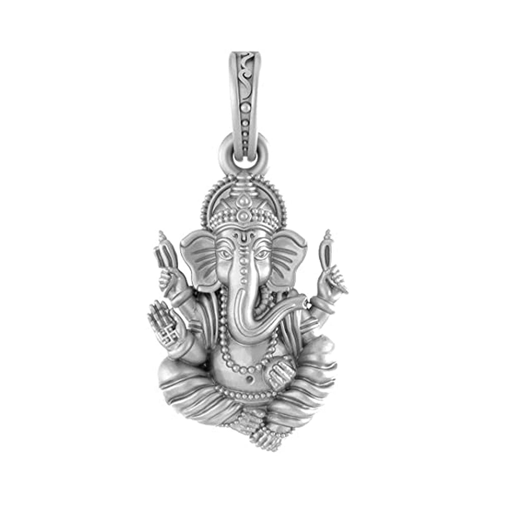 Ganesh Aashirwad Pendant Spiritual Elegance & Divine Energy (92.5% purity) God Ganesh Blessings Pendant for Men & Women Pure Silver Lord Ganapathy Locket for Good Health & Wealth