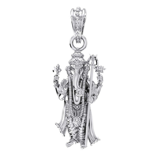 Standing Ganesha Pendant A Symbol of Wisdom and Fortune (92.5% purity) God Ganesh Pendant for Men & Women Pure Silver Lord Ganapathy Locket for Good Health & Wealth