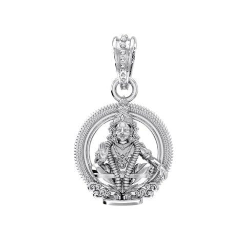 92.5% Pure Sterling Silver God Ayyappa (Big Size) Pendant for Men & Women