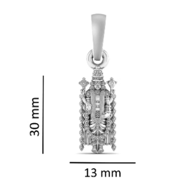 92.5% Pure Sterling Silver God Bala Ji (Big Size) Pendant for Men & Women