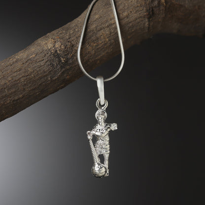 Divine Strength: Hanuman Standing Pendant (92.5% purity) God Hanuman (Big Size) Pendant for Men Pure Silver Lord Bajrang Bali (Big Size) Locket for Good Health & Wealth