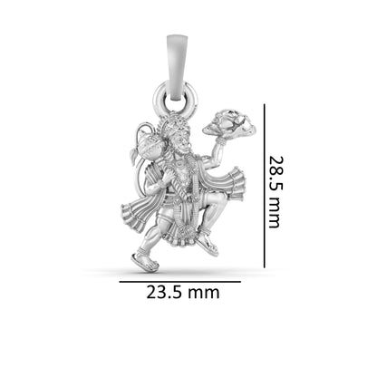 Sacred Hanuman: The Mountain-Bearing Pose Pendant92.5% Pure God Hanuman (Big Size) Pendant for Men and Boys