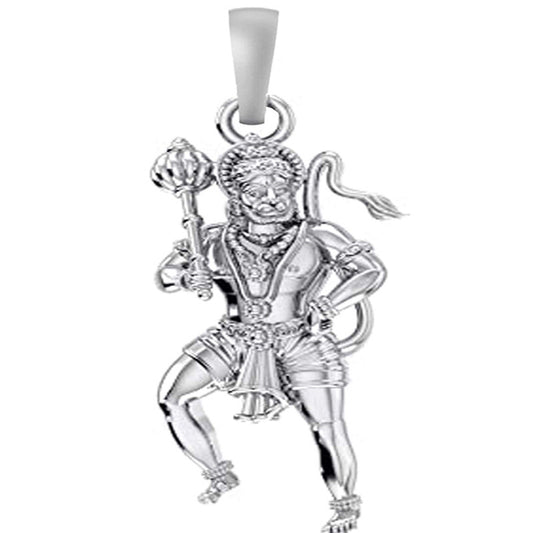 Lord Hanuman Standing Idol Locket Symbol of Devotion 92.5% Pure God Hanuman (Big Size) Pendant for Men and Boys