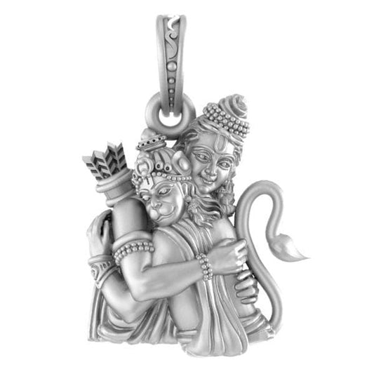 ShriRamHanumanLocket Symbols of Strength & Devotion 92.5% Pure God Hanuman (Big Size) Pendant for Men and Boys