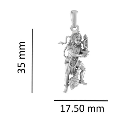 Hanuman in Graceful Posture Spiritual Locket Collection92.5% Pure God Hanuman (Big Size) Pendant for Men and Boys