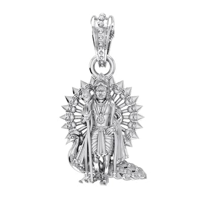 Sterling Silver (92.5% purity) God Kartikeya Pendant for Men & Women Pure Silver Lord Kartikeya Locket for Good Health & Wealth