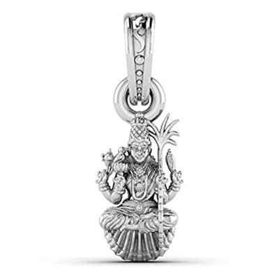 Sterling Silver (92.5% purity) God Lalitha Parameswari Pendant for Men & Women Pure Silver Locket