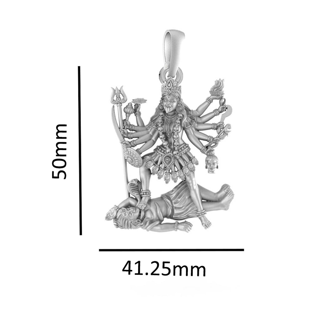 Embrace the Power of Maa Kaali - Pendant for Protection (92.5% purity) Maa Kali Pendant for Men & Women Pure Silver Locket