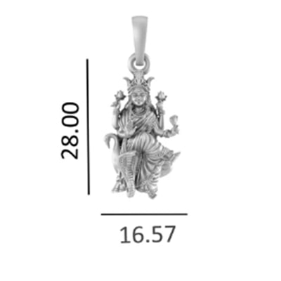Sterling Silver (92.5% purity) Mansa Devi Pendant for Men & Women Pure Silver Locket