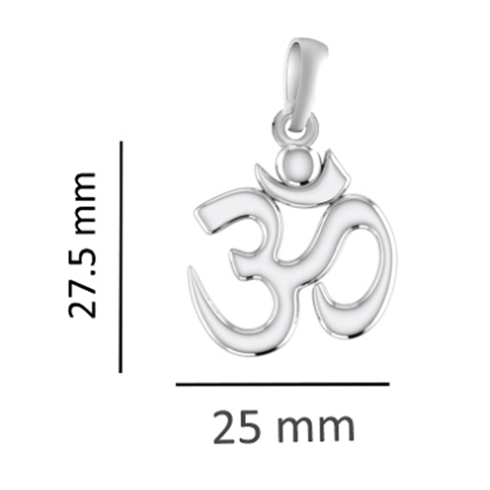 Spiritual OM Pendant: A Symbol of Harmony and Enlightenment (92.5% purity) OM Pendant for Men & Women Pure Silver Locket