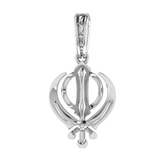 Khanda Symbol Pendant: A Sacred Representation of Sikh Heritage (92.5% purity) OMKAR Pendant for Men & Women Pure Silver Locket