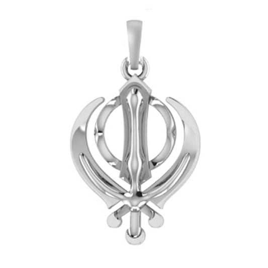 Khanda Pendant: Embrace the Spirit of Sikhism (92.5% purity) OMKAR Pendant for Men & Women Pure Silver Locket