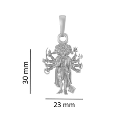 Sterling Silver (92.5% purity) PunchMukhi Hanuman Pendant for Men & Women Pure Silver Locket