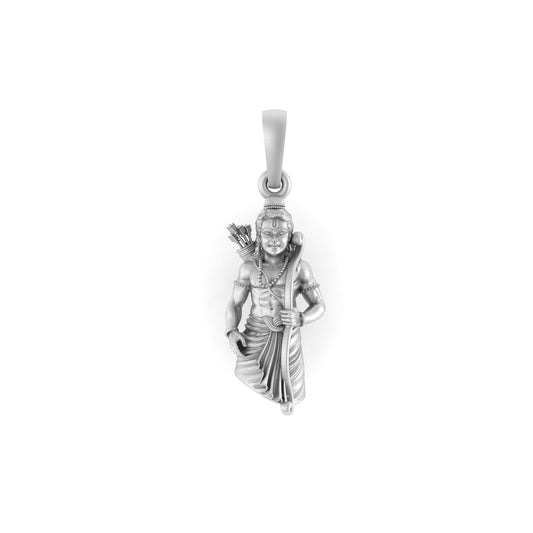 Sacred Ram Ji Pendant Wear the Blessings of Lord Ram (92.5% purity) Ram Pendant for Men & Women Pure Silver Locket