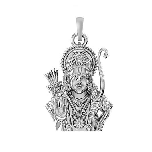 Ram Ji Blessing Pendant: Wear Divine Protection (92.5% purity) Ramji Face Pendant for Men & Women Pure Silver Locket