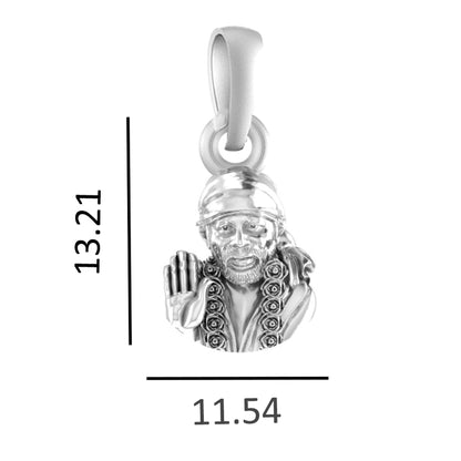Sai Baba Blessing Pendant: Carry His Blessings Everywhere (92.5% purity) Sai Baba Pendant for Men & Women Pure Silver Locket