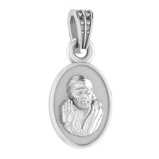 Wear His Blessings: Sai Baba Pendant for Spiritual Peace (92.5% purity) Sai Baba Pendant for Men & Women Pure Silver Locket