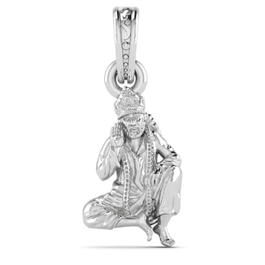 Blessings of Sai Baba: Beautiful Sitting Pendant for the Soul (92.5% purity) Sai Baba Pendant for Men & Women Pure Silver Locket