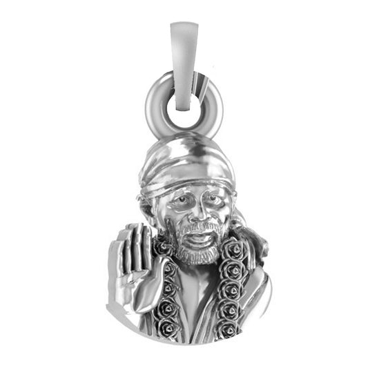 Sai Baba's Blessings, Close to Your Heart: Pendant Collection (92.5% purity) Sai Baba Pendant for Men & Women Pure Silver Locket