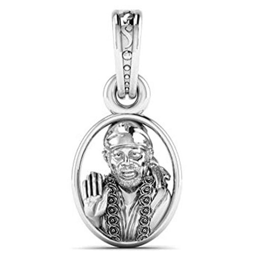 Sai Baba Pendant: A Sacred Blessing of Love and Peace (92.5% purity) Sai Ram Pendant for Men & Women Pure Silver Locket