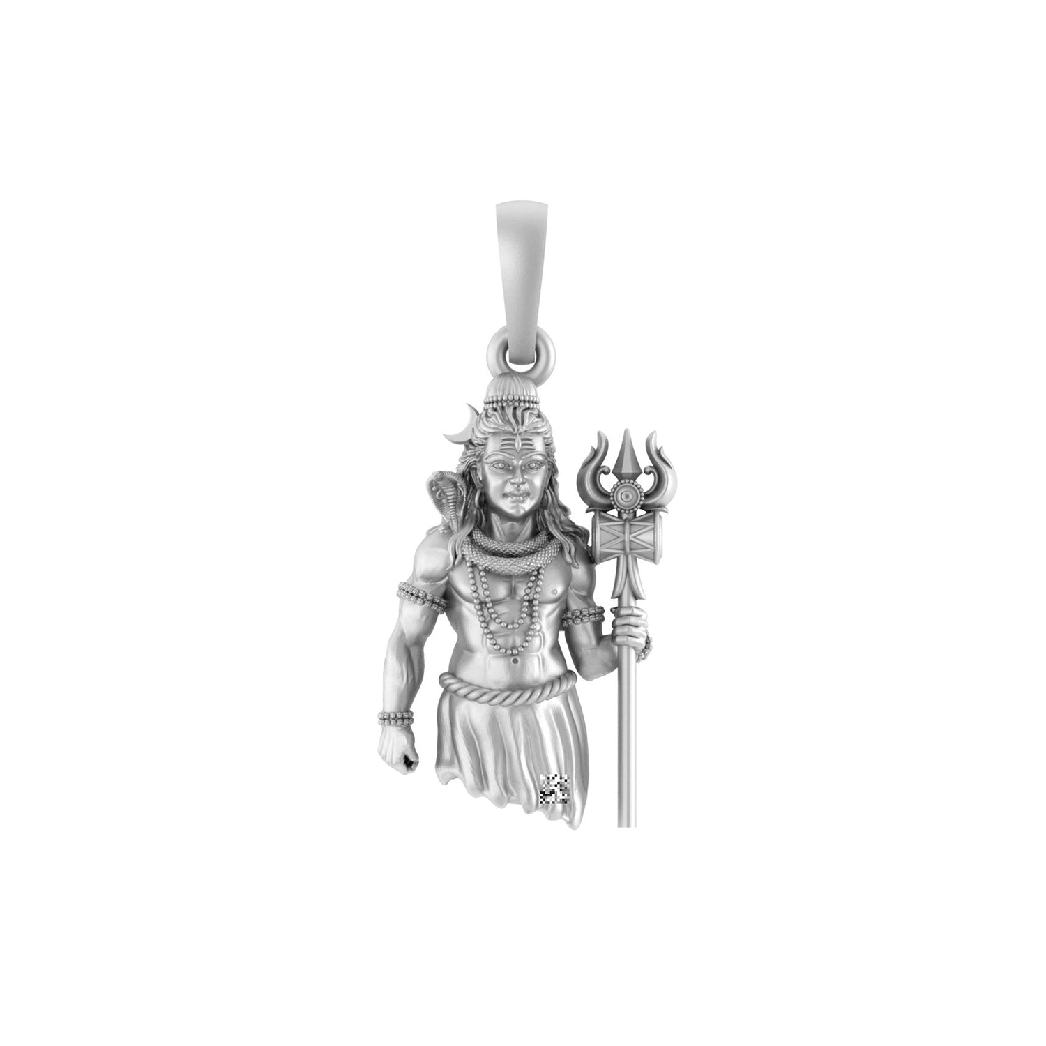 Shiv Shakti Pendant Power in Every Trishul (92.5% purity) Shiva Pendant for Men & Women Pure Silver Locket