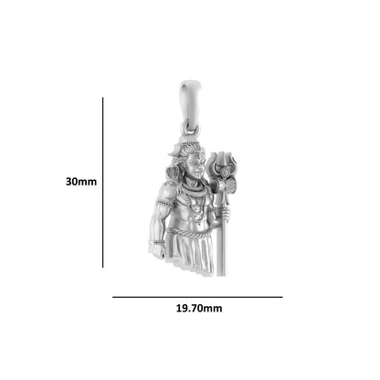 Shiv Shakti Pendant Power in Every Trishul (92.5% purity) Shiva Pendant for Men & Women Pure Silver Locket