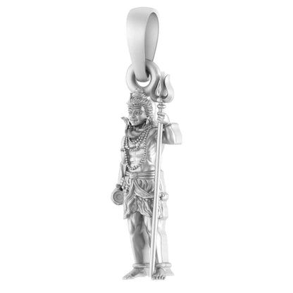 Mahadev Adorned Trishul & Shiv Pendant (92.5% purity) Shiva Pendant for Men & Women Pure Silver Locket
