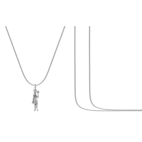 Mahadev Adorned Trishul & Shiv Pendant (92.5% purity) Shiva Pendant for Men & Women Pure Silver Locket