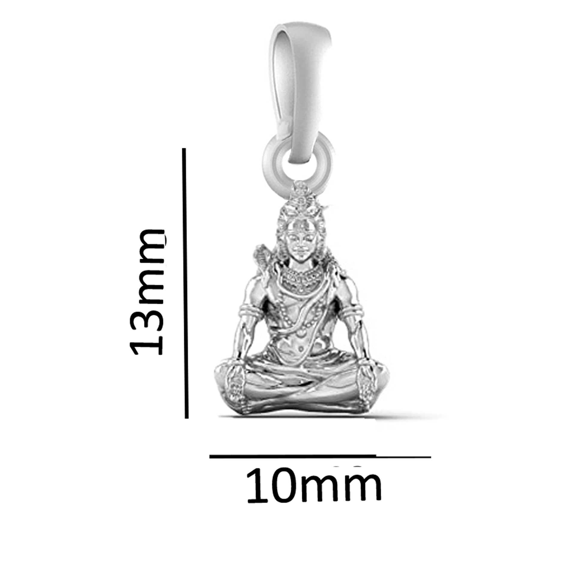 Samadhi Pendant by Shiv The Inner Journey Begins (92.5% purity) Shiva Pendant for Men & Women Pure Silver Locket