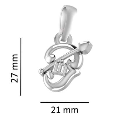 92.5% Pure Sterling Silver Spiritual OM Pendant (Big Size) for Men & Women