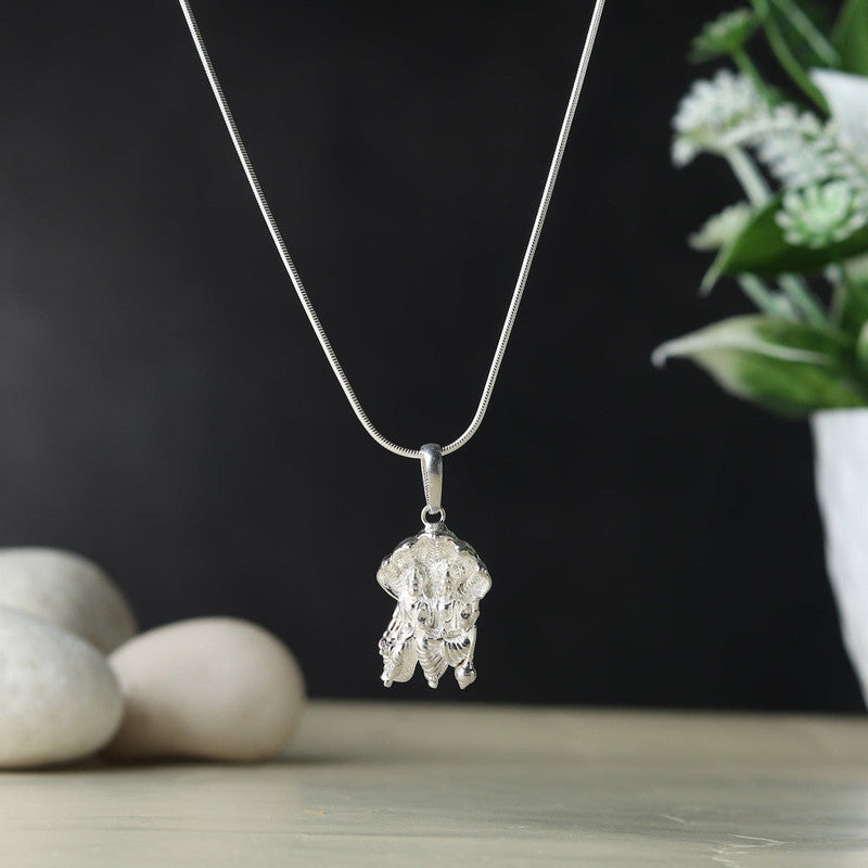 Eternal Blessings Vishnu Luxmi Pendant92.5% Pure God Vishnu Laxmi (Big Size) Pendant for Men & Women