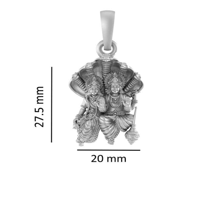Eternal Blessings Vishnu Luxmi Pendant92.5% Pure God Vishnu Laxmi (Big Size) Pendant for Men & Women